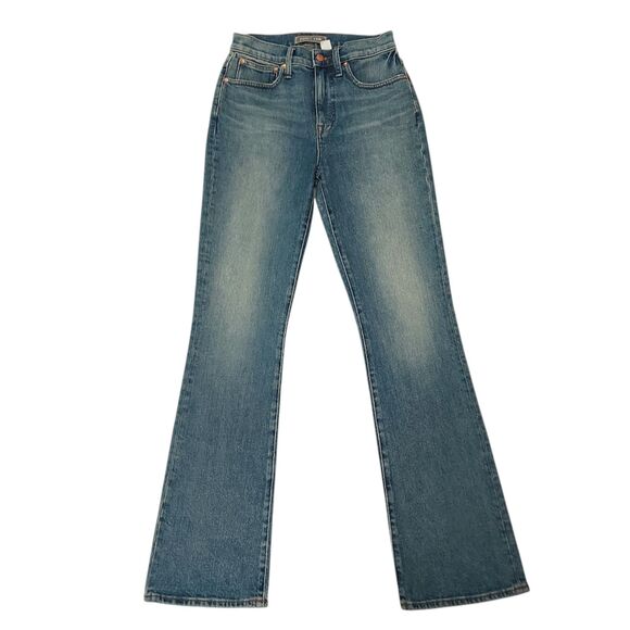 J Crew Point Sur Jeans Womens 26 Blue Skinny Flare High Rise Stretch Denim - Picture 1 of 12